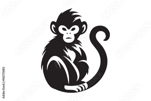 Realistic Monkey Vector Illustration EPS