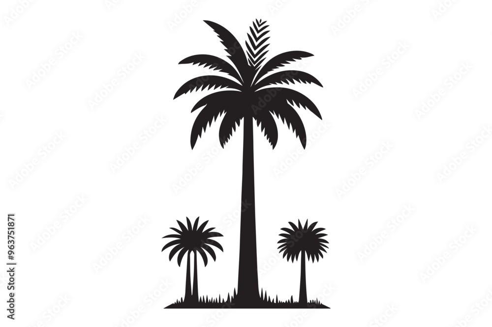 Realistic Palm Tree Vector Illustration EPS Realistic Palm Tree Vector Illustration EPS