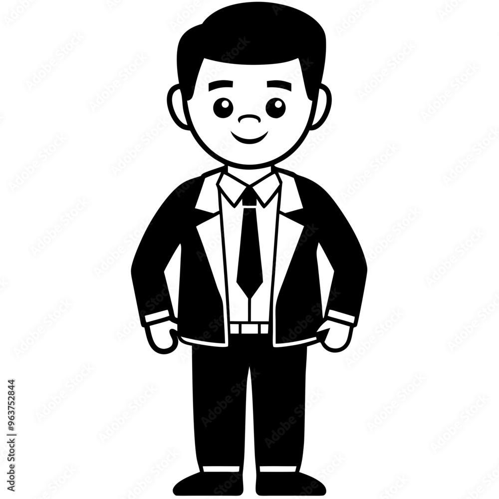 cartoon business man, generative AI cartoon business man, generative AI