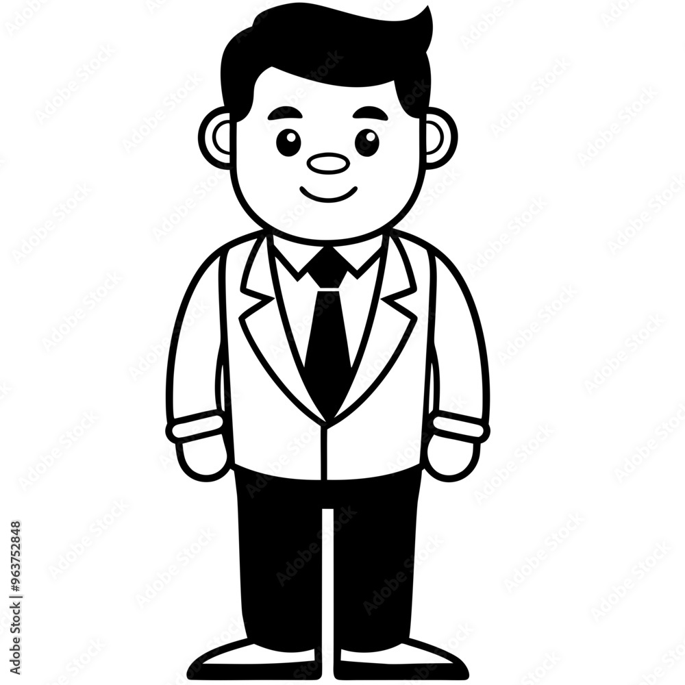cartoon business man, generative AI cartoon business man, generative AI
