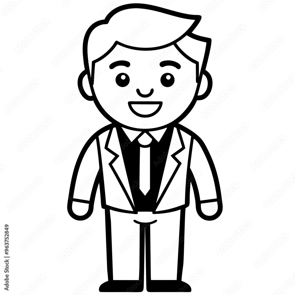 cartoon business man, generative AI cartoon business man, generative AI