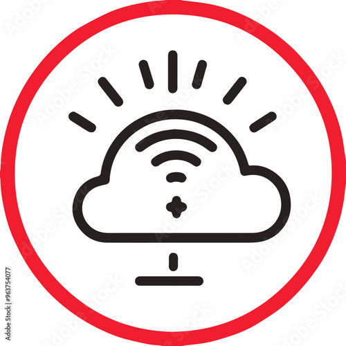 Cloud computing icon, data, internet, network, digital, wireless connection, online