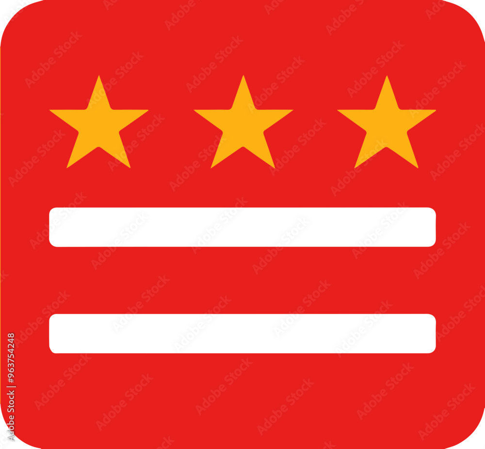 Certification, evaluation and quality assurance image with three stars and stick icon Certification, evaluation and quality assurance image with three stars and stick icon