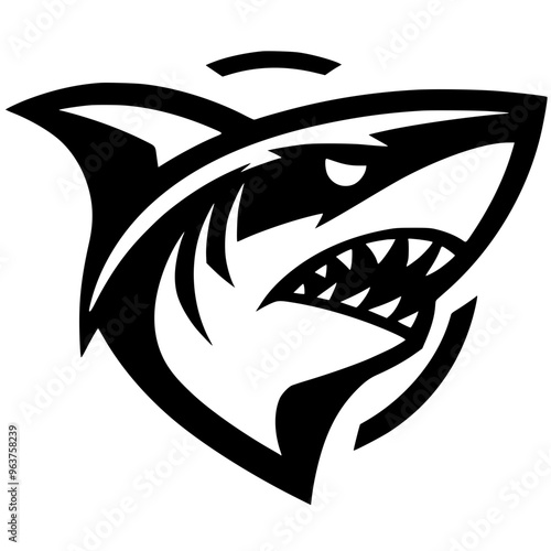Shark logo silhouette