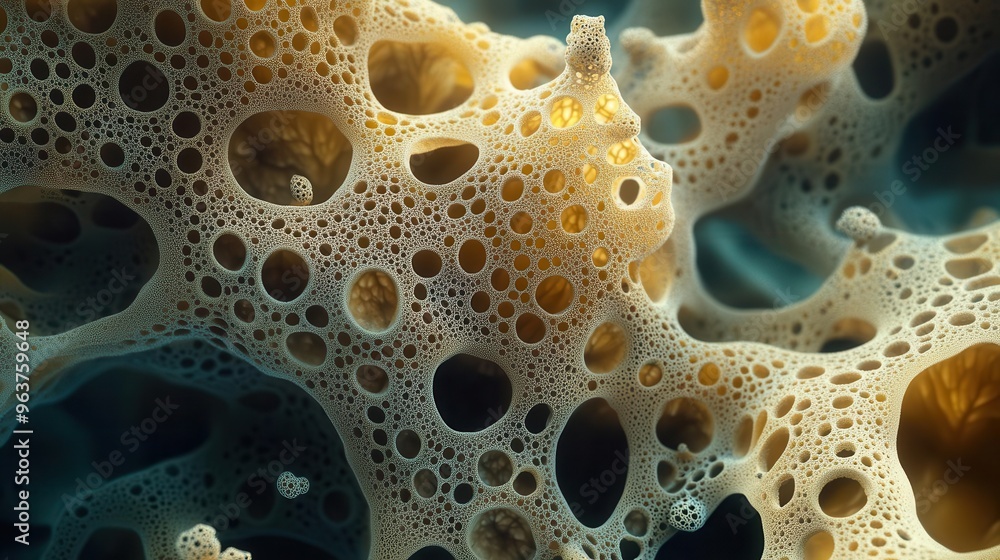 Organic shapes of fungal networks, spores floating gently through the air, creating a dense, intricate, and mysterious abstract design Organic shapes of fungal networks, spores floating gently through the air, creating a dense, intricate, and mysterious abstract design