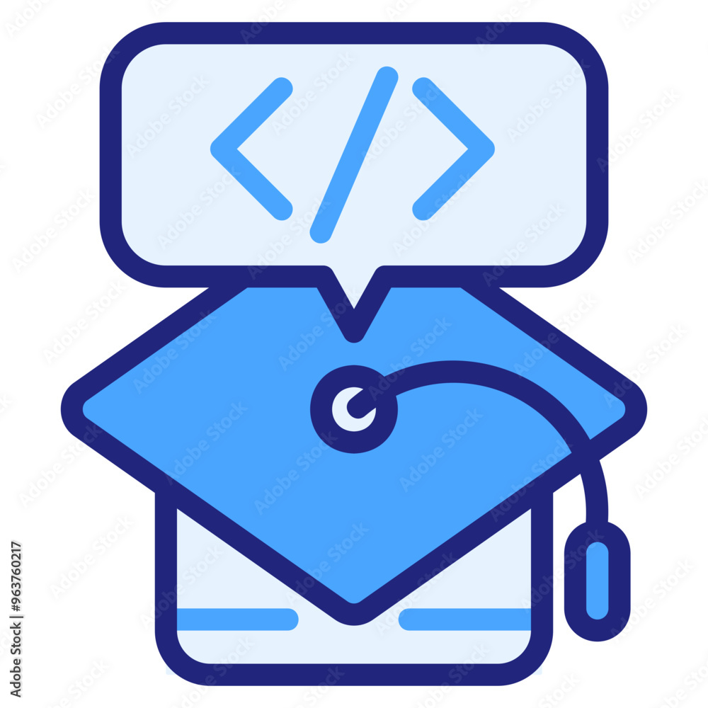 Education blue style icon Education blue style icon