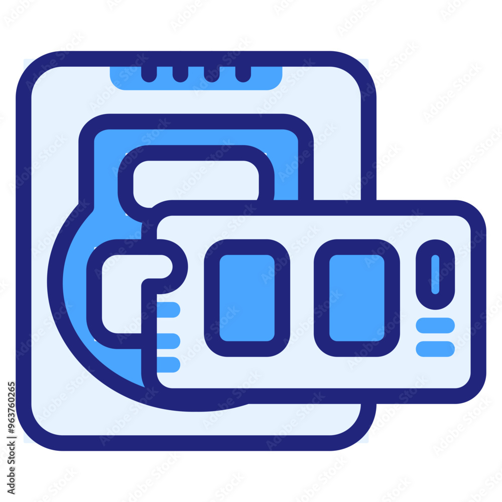 Storage blue style icon Storage blue style icon