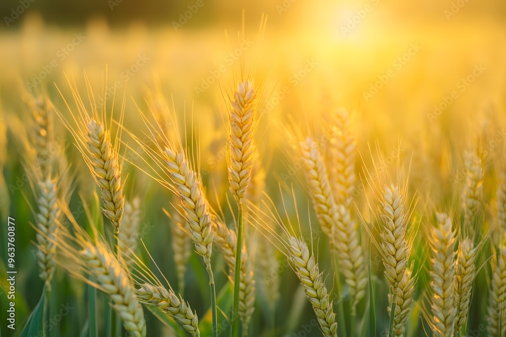 golden wheat field in summer golden wheat field in summer