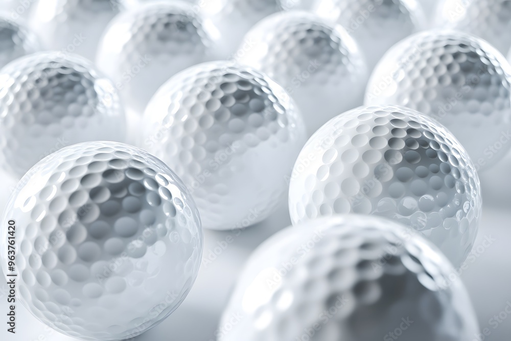 Isolated white golf ball on a white background, perfect for a golf-related project or design Isolated white golf ball on a white background, perfect for a golf-related project or design