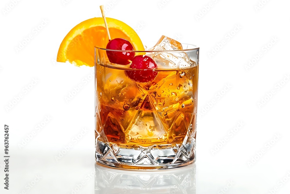 Old Fashioned isolated on white background. Old Fashioned isolated on white background.