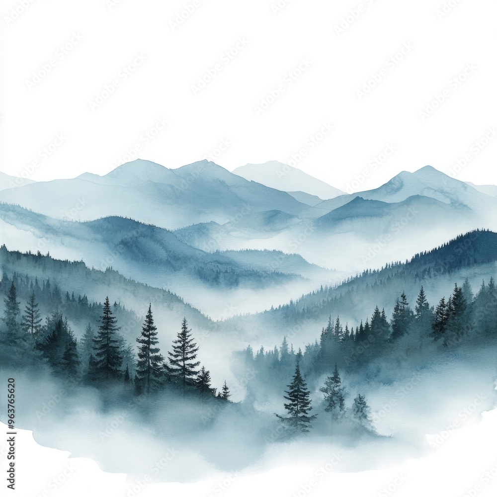 Obraz premium Misty Mountains
