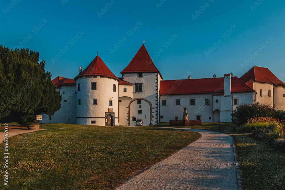 City park and old castle, landmark and museum Varazdin Croatia 11.07.24 City park and old castle, landmark and museum Varazdin Croatia 11.07.24
