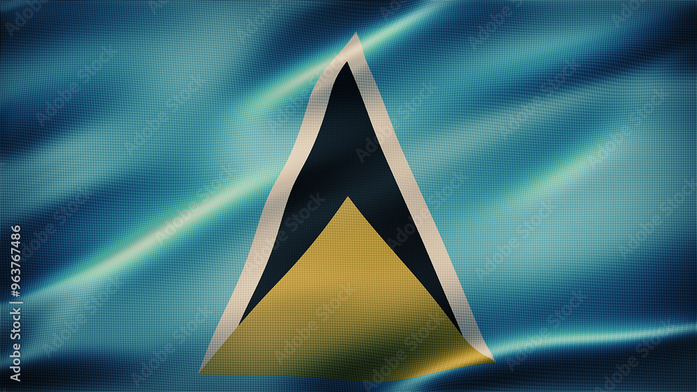 Saint Lucia Flag 8K Zoom in Saint Lucia Flag 8K Zoom in