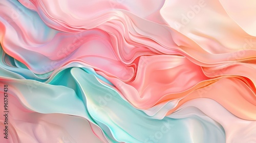 Abstract marbled textures in pastel hues, artistic design, elegant fluidity