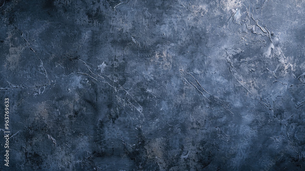 Fototapeta premium Dark blue textured wall with rough surface patterns