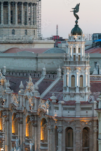 Cuba, Havana. Gran Teatro de la Habana Alicia Alonso. The Grand National Theater, The Great theater, Palace of the Galician Centre, Opera house, Ballet performances. 2016-03-27 photo