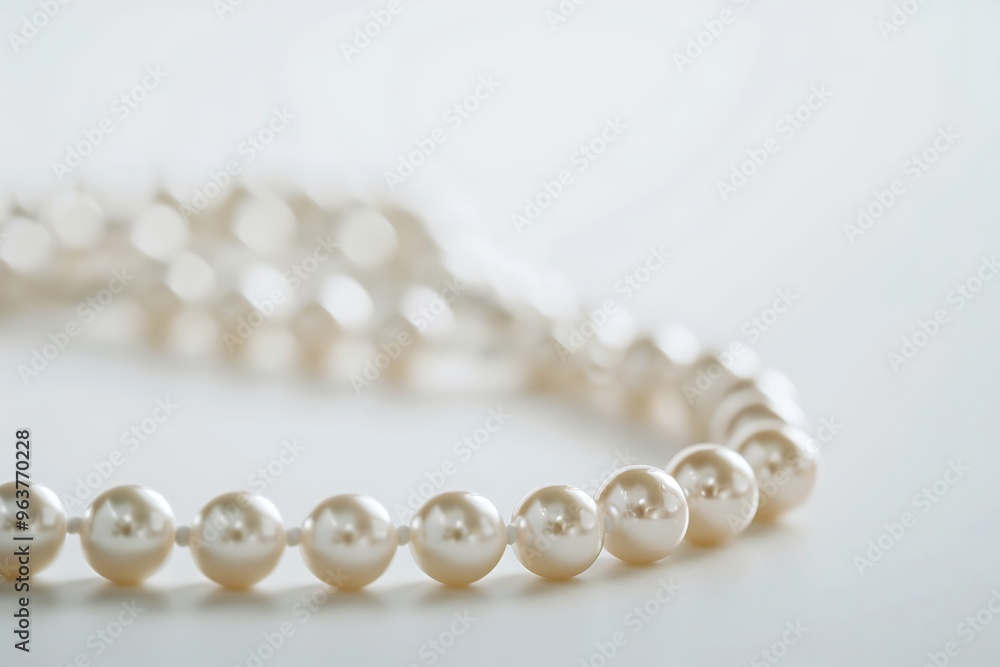Pearl necklace isolated on white background. Pearl necklace isolated on white background.