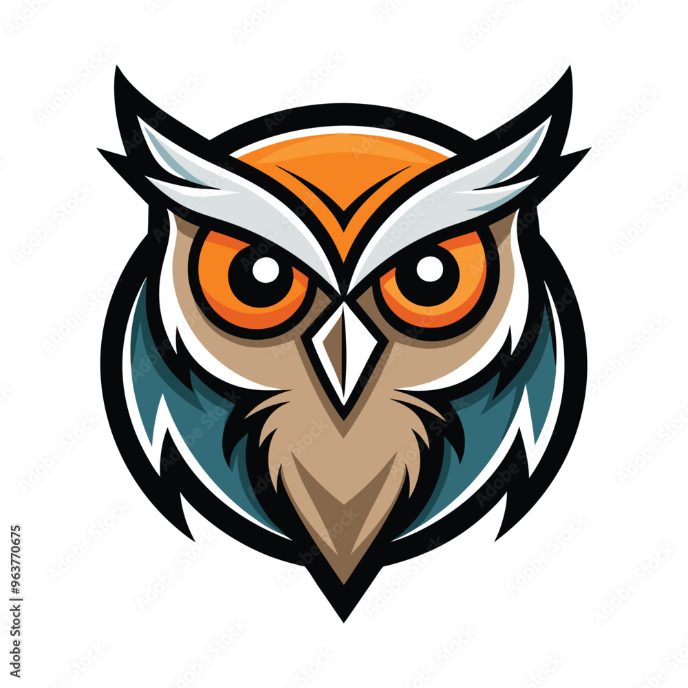 vector beautiful owl logo design