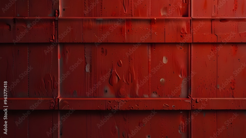 Red painted wall background Generative AI