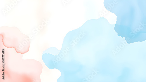 Pastel Watercolor Ink Blot Abstract Background