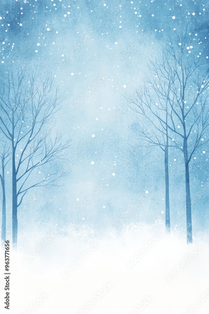 watercolor snow card A winter scene featuring bare trees standing in the snow, with soft snowfall. Perfect for winter landscapes and nature themes. watercolor snow card A winter scene featuring bare trees standing in the snow, with soft snowfall. Perfect for winter landscapes and nature themes.