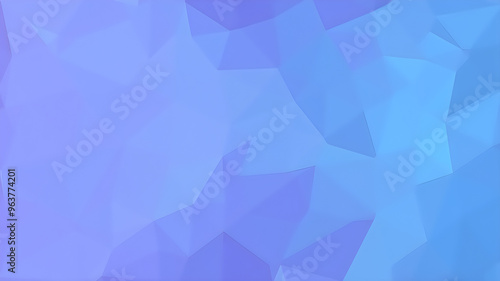 Crystalized Low-Poly Abstract Background in Cool Blues
