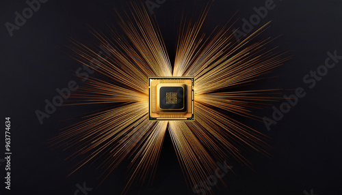 Obraz na płótnie High-performance processing chip for AI tasks w salonie