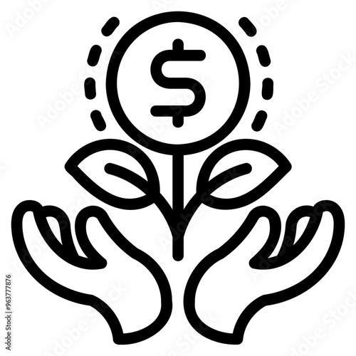 Investment line style icon