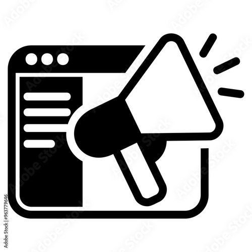 Advertisement black style icon