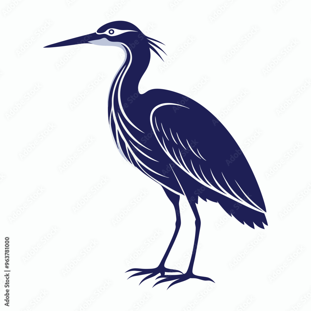 Obraz premium vector Bittern on white background