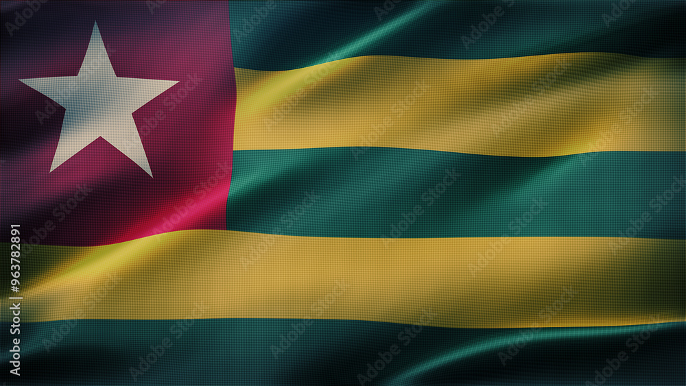 Togo Flag 8K Zoom in Togo Flag 8K Zoom in