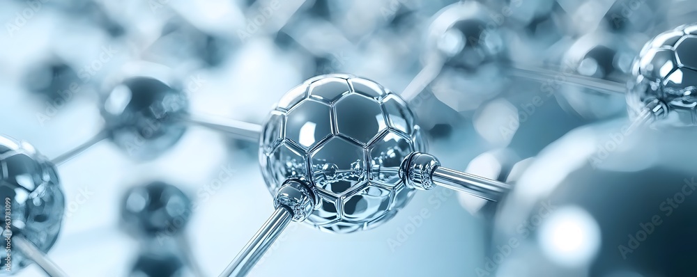 Abstract Metallic Sphere Network Structure Abstract Metallic Sphere Network Structure