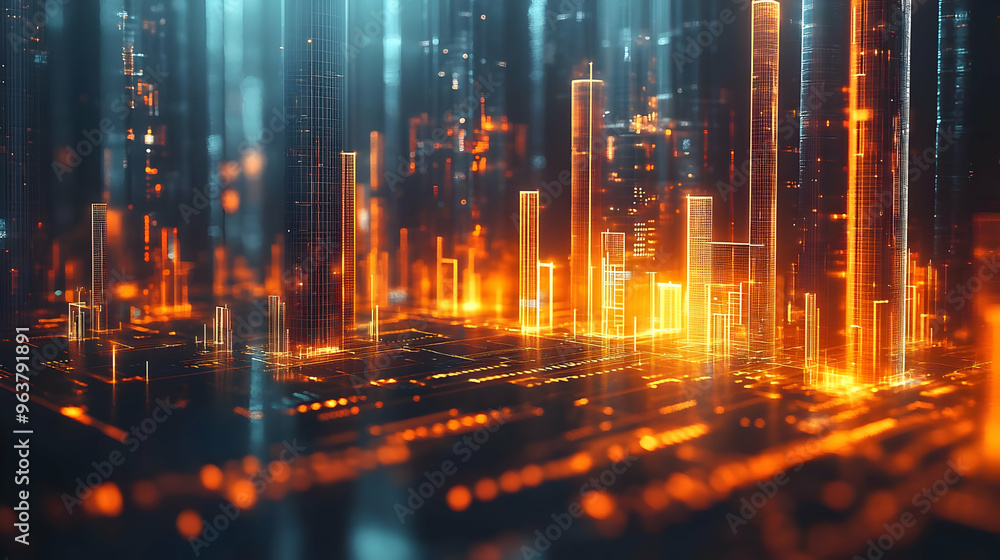 3D Tech-Driven Financial Strategy Concept: Glowing Abstract Background with Dynamic Lines & Geometric Shapes Illustrating AI Integration for Cost Efficiency and Transformation 3D Tech-Driven Financial Strategy Concept: Glowing Abstract Background with Dynamic Lines & Geometric Shapes Illustrating AI Integration for Cost Efficiency and Transformation