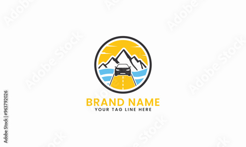 Car Travel Logo, , Intercity Travel, Round Travel Logo