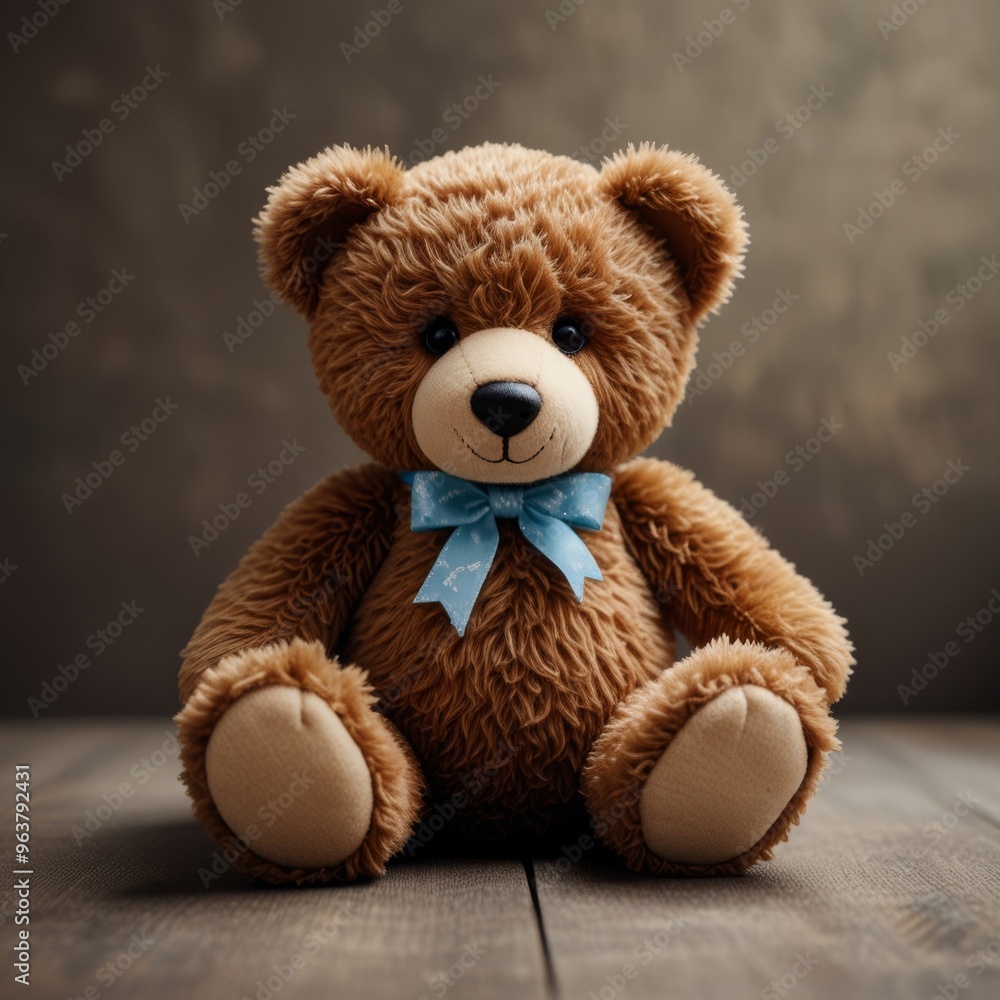 Brown Teddy Bear on a Soft Background Brown Teddy Bear on a Soft Background