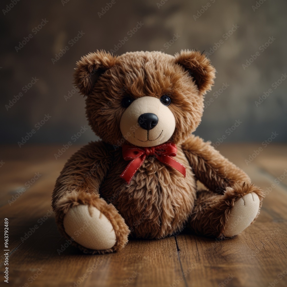 Brown Teddy Bear on a Soft Background Brown Teddy Bear on a Soft Background
