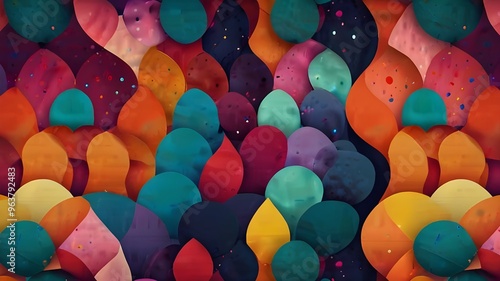 Vector background with color abstract wave dots Generative AI