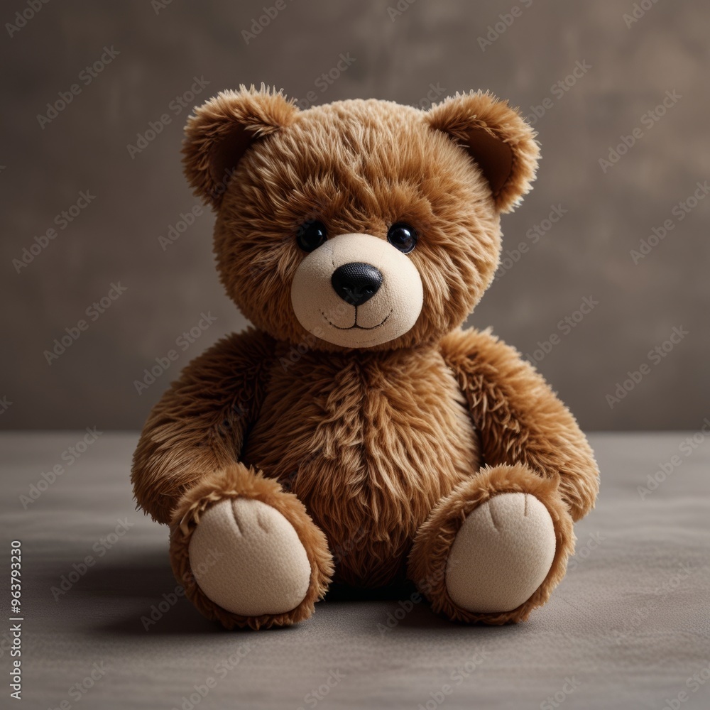 Brown Teddy Bear on a Soft Background Brown Teddy Bear on a Soft Background