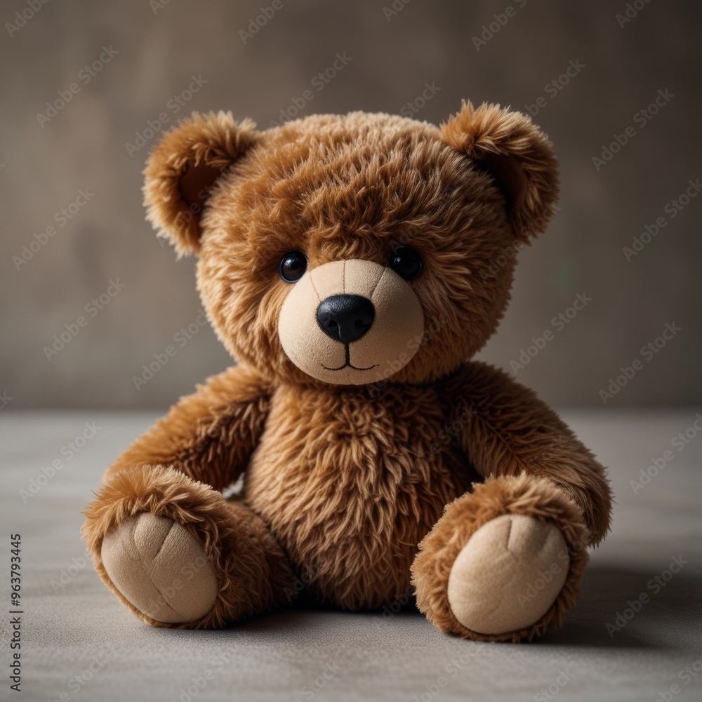Obraz premium Brown Teddy Bear on a Soft Background
