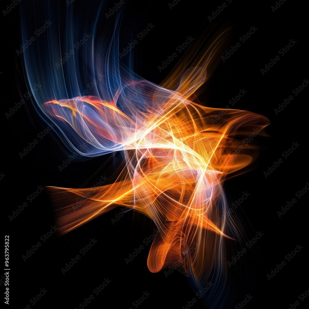 Obraz premium Abstract light swirls