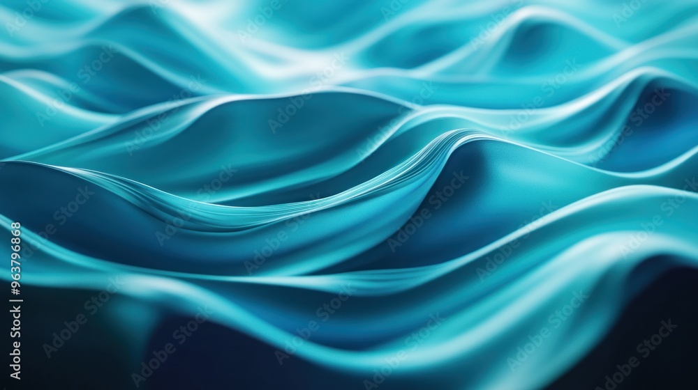 Abstract representation of flowing water waves in vibrant blue tones. Abstract representation of flowing water waves in vibrant blue tones.