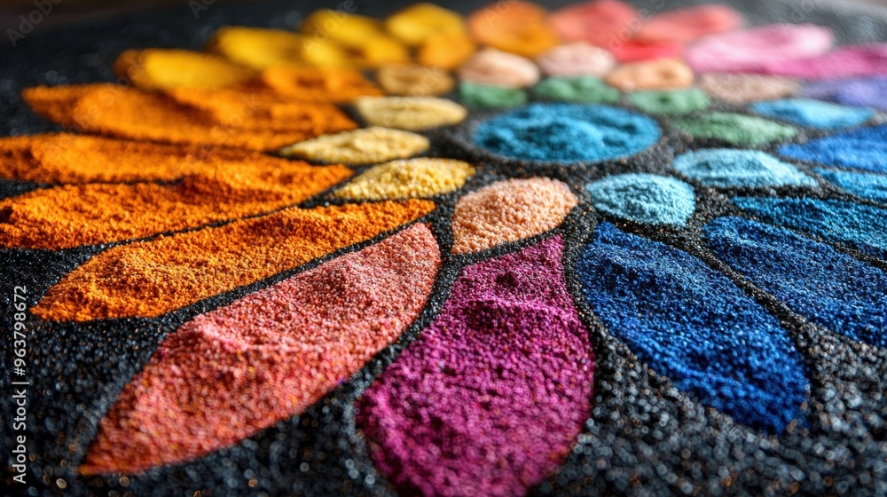Fototapeta premium Colorful powder art.