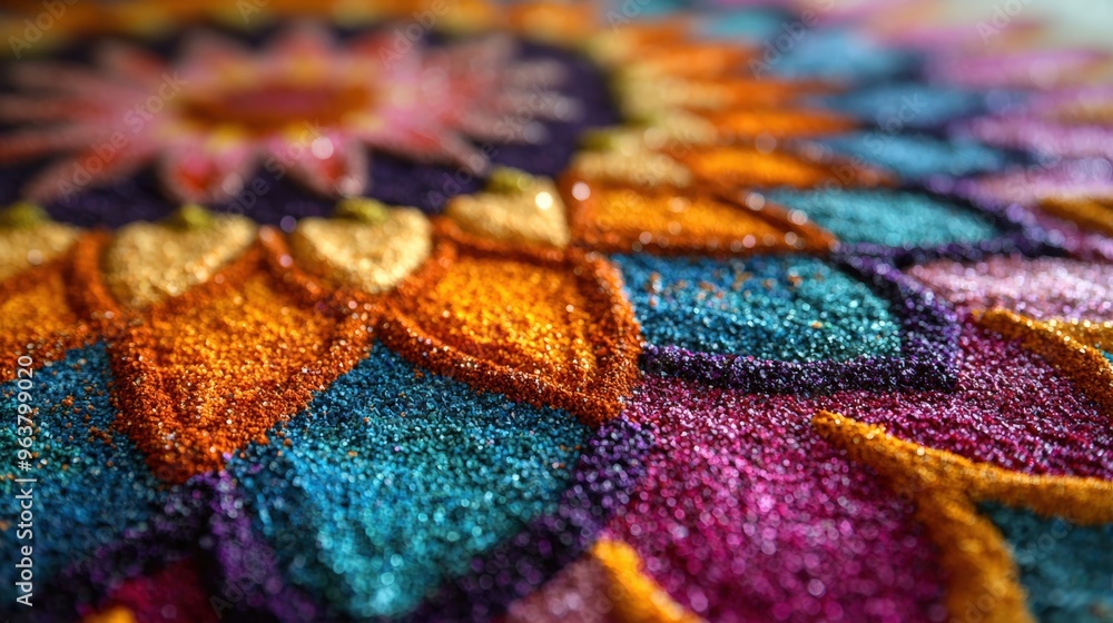 Obraz premium Colorful sand art design