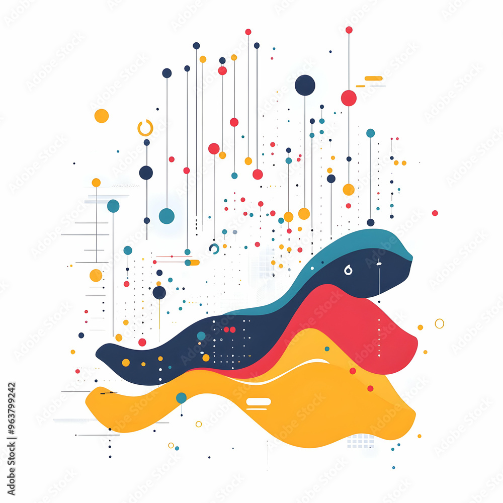 Flat AI Powered Data Stream Frame Concept - Dynamic Data Streams with Clean Border for Business Analytics and Processing in Simple Vector Illustration Flat AI Powered Data Stream Frame Concept - Dynamic Data Streams with Clean Border for Business Analytics and Processing in Simple Vector Illustration