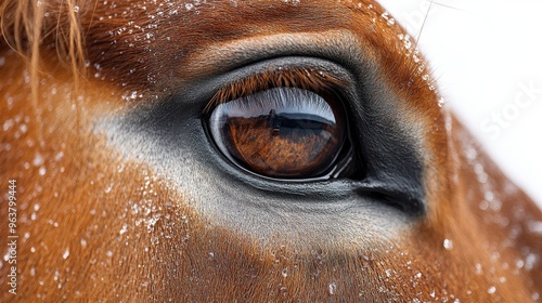 Mule close-up on white background