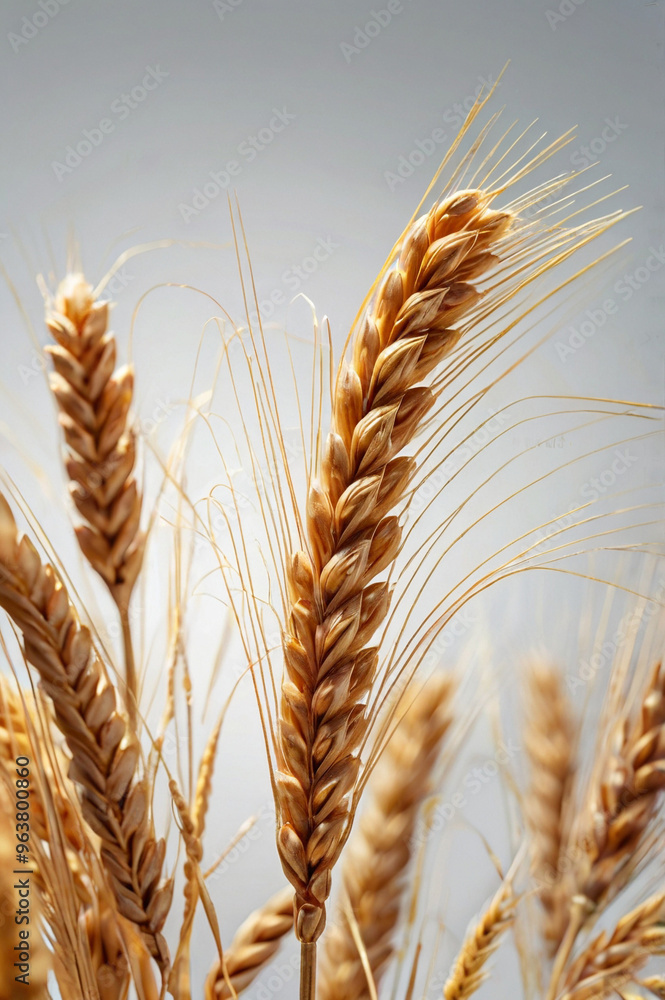 Golden Wheat Ear with Seeds Symbolizing Global Food Security for World Food Day Golden Wheat Ear with Seeds Symbolizing Global Food Security for World Food Day