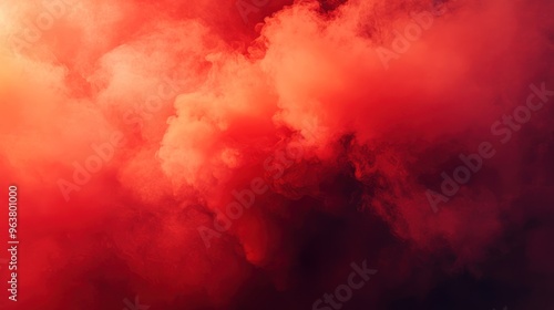 Abstract red and dark smoke clouds creating a dramatic atmospheric effect.