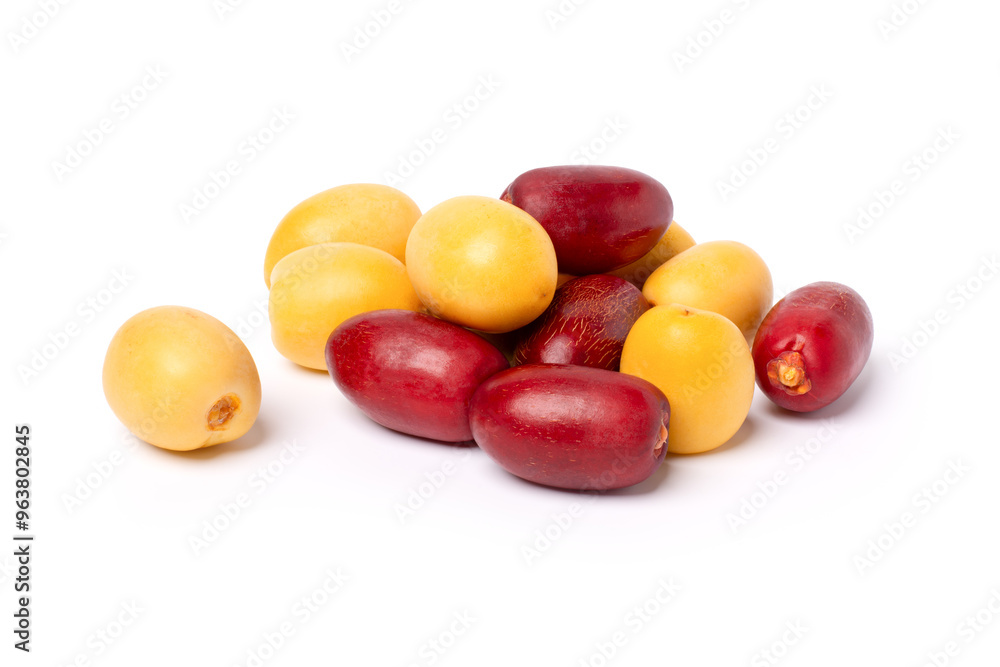 red and yellow dates fruit isolated red and yellow dates fruit isolated