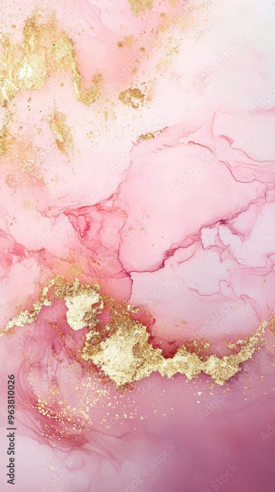 Pink and gold abstract art Pink and gold abstract art