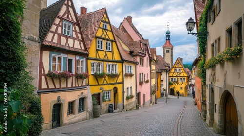 Fototapeta Naklejka Na Ścianę i Meble -  Beautiful streets with colorful houses
